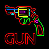 Gun Logo Neontábla