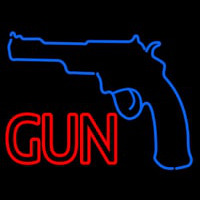 Gun With Logo Neontábla