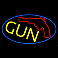 Gun With Logo Neontábla