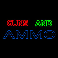 Guns And Ammo Neontábla