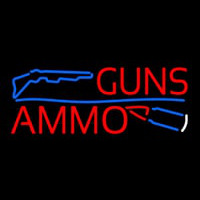 Guns Blue Line Ammo Neontábla