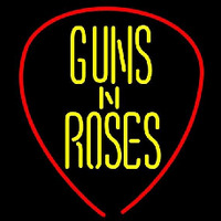 Guns N Roses Guitar Pick Rock Band Neontábla
