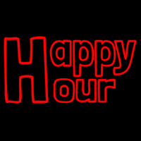 H For Happy Hour Neontábla