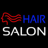 Hair Salon With Girl Logo Neontábla