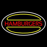 Hamburgers Logo Oval Neontábla
