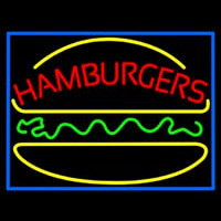 Hamburgers Logo With Border Neontábla