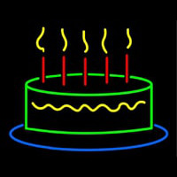 Happy Birthday Cake Neontábla