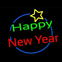 Happy New Year Logo Neontábla