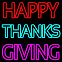Happy Thanksgiving Block Neontábla