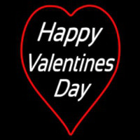 Happy Valentines Day Heart Logo Neontábla