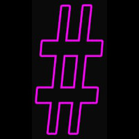 Hash Tag Neontábla