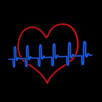 Heart Cardiology Neontábla