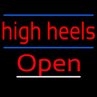 High Heels Open With Blue Line Neontábla