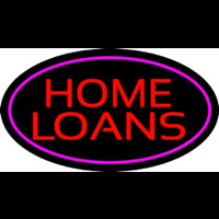 Home Loans Oval Pink Neontábla