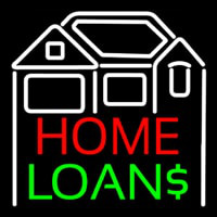 Home Loans With Home Logo Neontábla