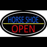 Horseshoe Open With Border Neontábla