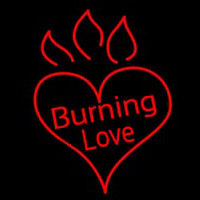 Hot Burning Heart Fire Neontábla