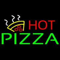 Hot Pizza With Logo Neontábla