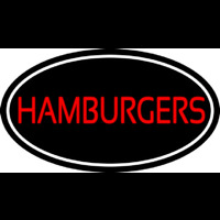 Humburgers Oval Neontábla