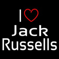 I Love Jack Russells Neontábla