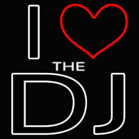 I Love The Dj Neontábla