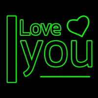 I Love You Green Neontábla