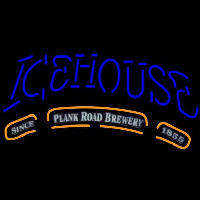 Icehouse Plank Road Brewery Blue Beer Sign Neontábla