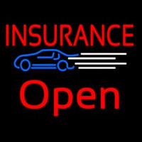 Insurance Car Logo Open Neontábla