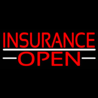 Insurance Open White Line Neontábla