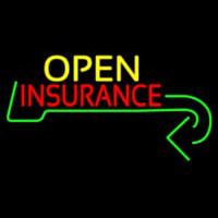 Insurance Open With Arrow Neontábla