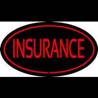 Insurance Oval Red Neontábla