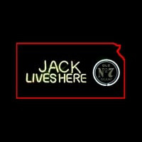 Jack Daniels Jack Lives Here Kansas Neontábla