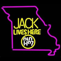 Jack Daniels Jack Lives Here Missouri Whiskey Neontábla