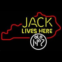 Jack Daniels Jack Lives here Kentucky Whiskey Neontábla