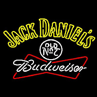 Jack Daniels with Budweiser Logo Neontábla