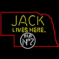 Jack Lives Here Nebraska Neontábla