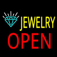 Jewelry Block Open Neontábla