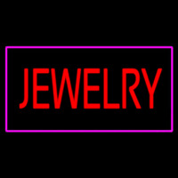 Jewelry Rectangle Purple Neontábla