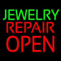 Jewelry Repair Block Open Neontábla