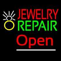 Jewelry Repair Logo Open Neontábla