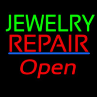 Jewelry Repair Open Blue Line Neontábla