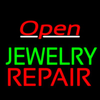 Jewelry Repair Open Red Neontábla