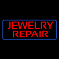 Jewelry Repair Rectangle Blue Neontábla
