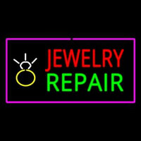 Jewelry Repair Rectangle Purple Neontábla