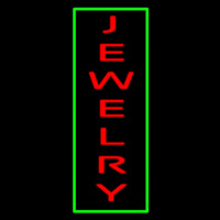 Jewelry Vertical Green Border Neontábla
