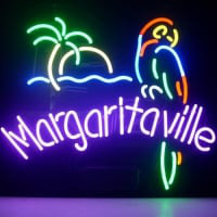 Jimmy Buffett Margaritaville Paradise Parrot Sör Kocsma Nyitva Neontábla