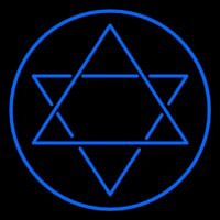 Judaism Star Of David Neontábla