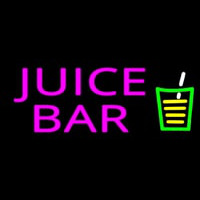 Juice Bar Pink Te t Glass Logo Neontábla