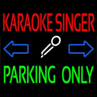 Karaoke Singer Parking Only Neontábla