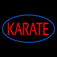 Karate Oval Blue Neontábla